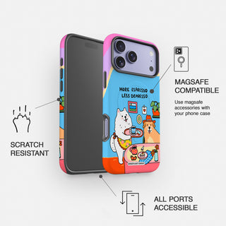 More Espresso Less Depresso Dog Tough Magsafe Case