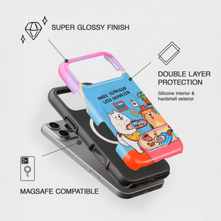 More Espresso Less Depresso Dog Tough Magsafe Case