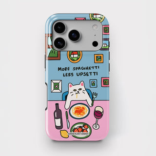 Spaghetti Upsetti Blue Cat Tough Phone Case
