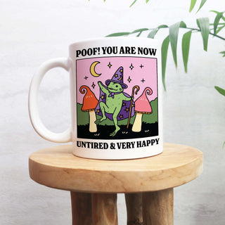 Untired and Very happy Frog Wizard Mug