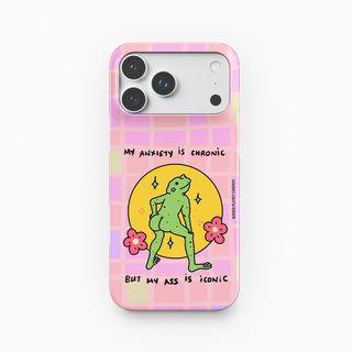 My Anxiety is Chronic but my Ass is Iconic Frog Snap Phone Case
