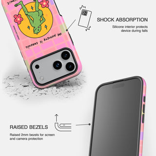 My Anxiety is Chronic by my Ass is Iconic Frog Tough Phone Case