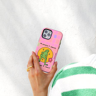My Anxiety is Chronic by my Ass is Iconic Frog Tough Phone Case