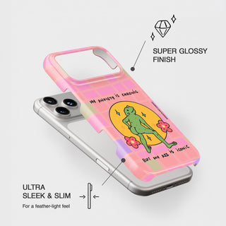 My Anxiety is Chronic but my Ass is Iconic Frog Snap Phone Case