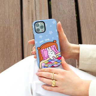 Nap Time Light Blue Bunny Phone Case