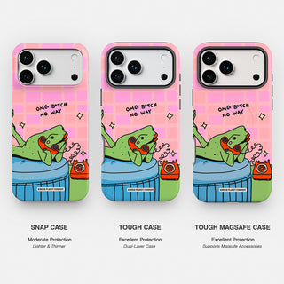 Omg B*tch No Way Frog Tough Phone Case