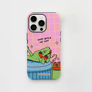Omg B*tch No Way Frog Tough Phone Case