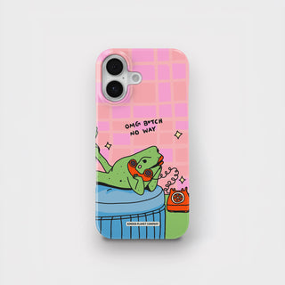 Omg B*tch No Way Frog Snap Phone Case