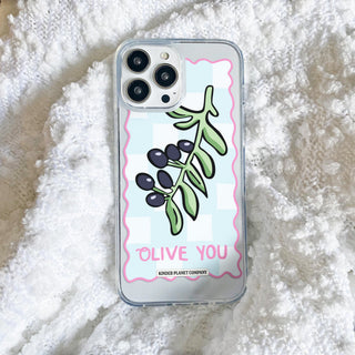 'Olive You' Clear Phone Case