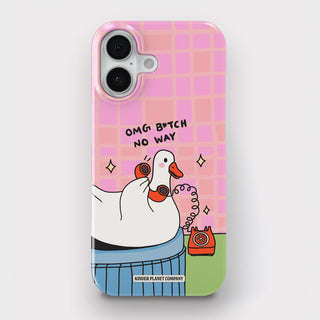 Omg B*tch No Way Goose Snap Phone Case