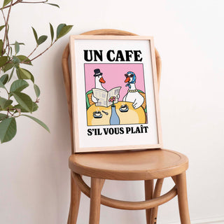 Un Cafe Sil Vous Plait Goose Print