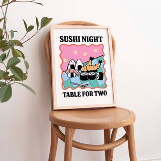 'Sushi Night Table For Two' Print