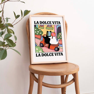 'La dolce Vita' Cat Print