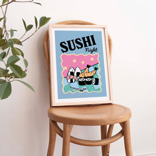 'Sushi Night' Blue Print