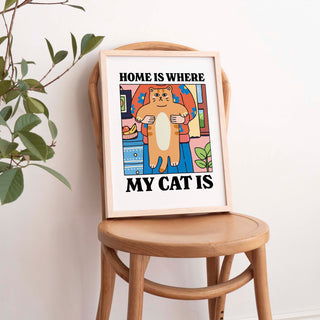 'Home is where my Cat is' Print