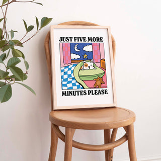 'Just five more minutes' Dog Print