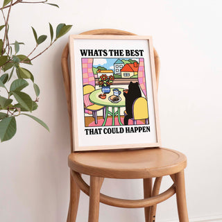 'Best that could happen' Summer Cat Print