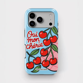 Oui Mon Cherie Blue Tough Phone Case