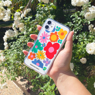 Funky Floral Clear Phone Case