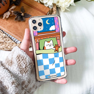 Sleeping Cat Clear Phone Case