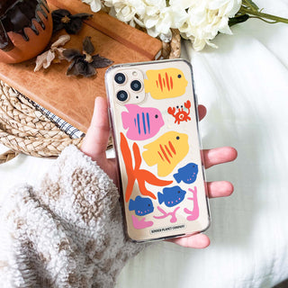 Funky Fishes Clear Phone Case