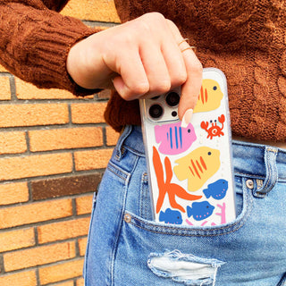 Funky Fishes Clear Phone Case