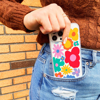 Funky Floral Clear Phone Case