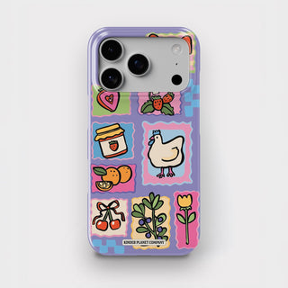 Picnic Stamps Chicken Snap Phone Case