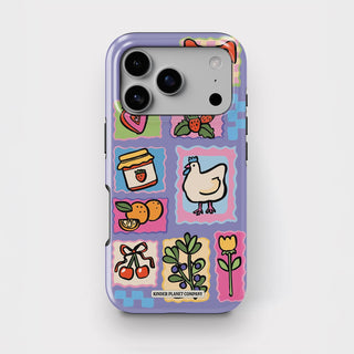 Picnic Stamps Chicken Tough Phone Case