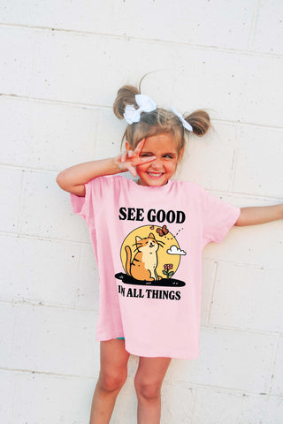 'See Good' Kid's Cat T-shirt