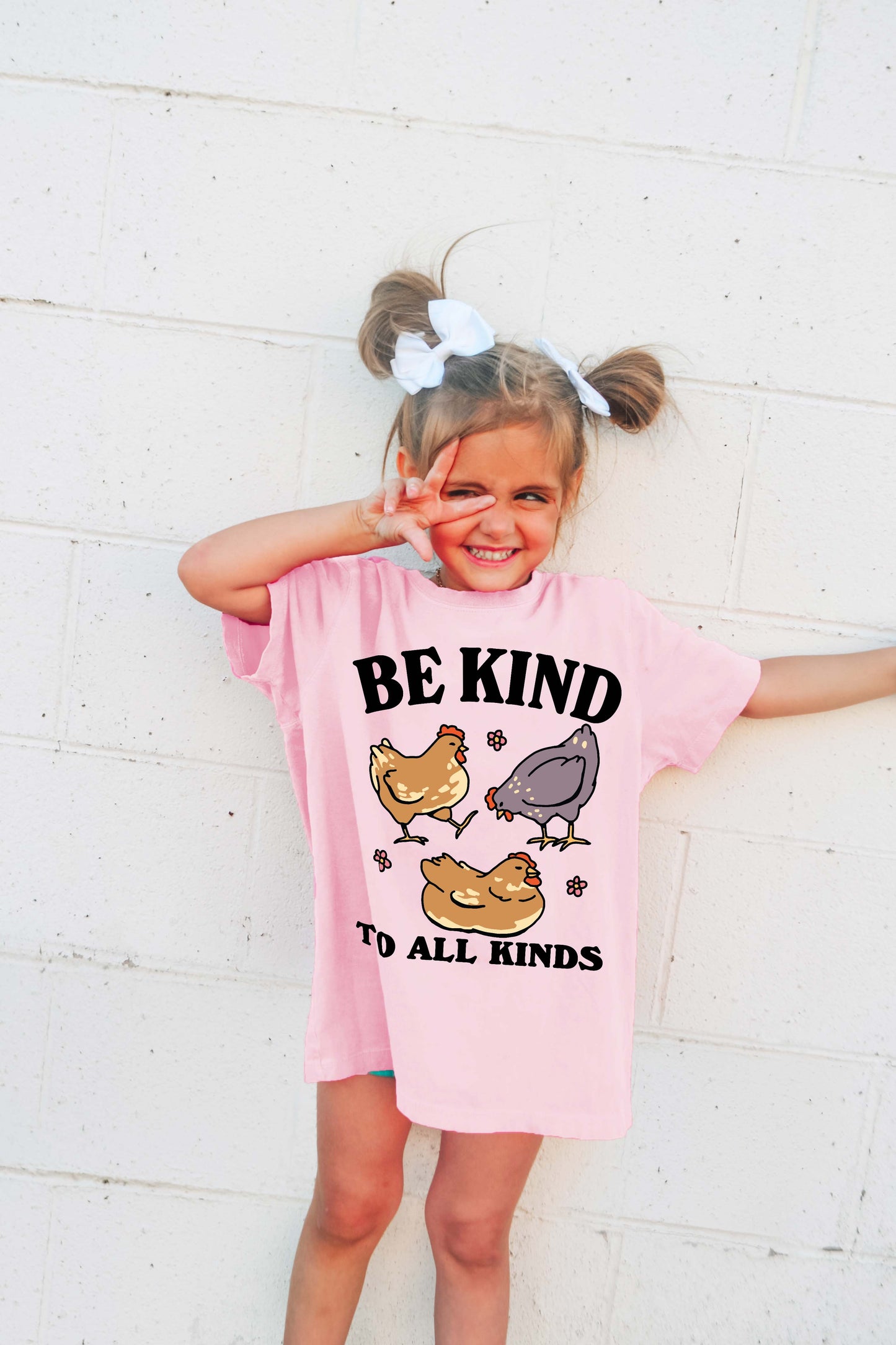 'Be Kind to all Kinds' Kid's Chicken T-shirt