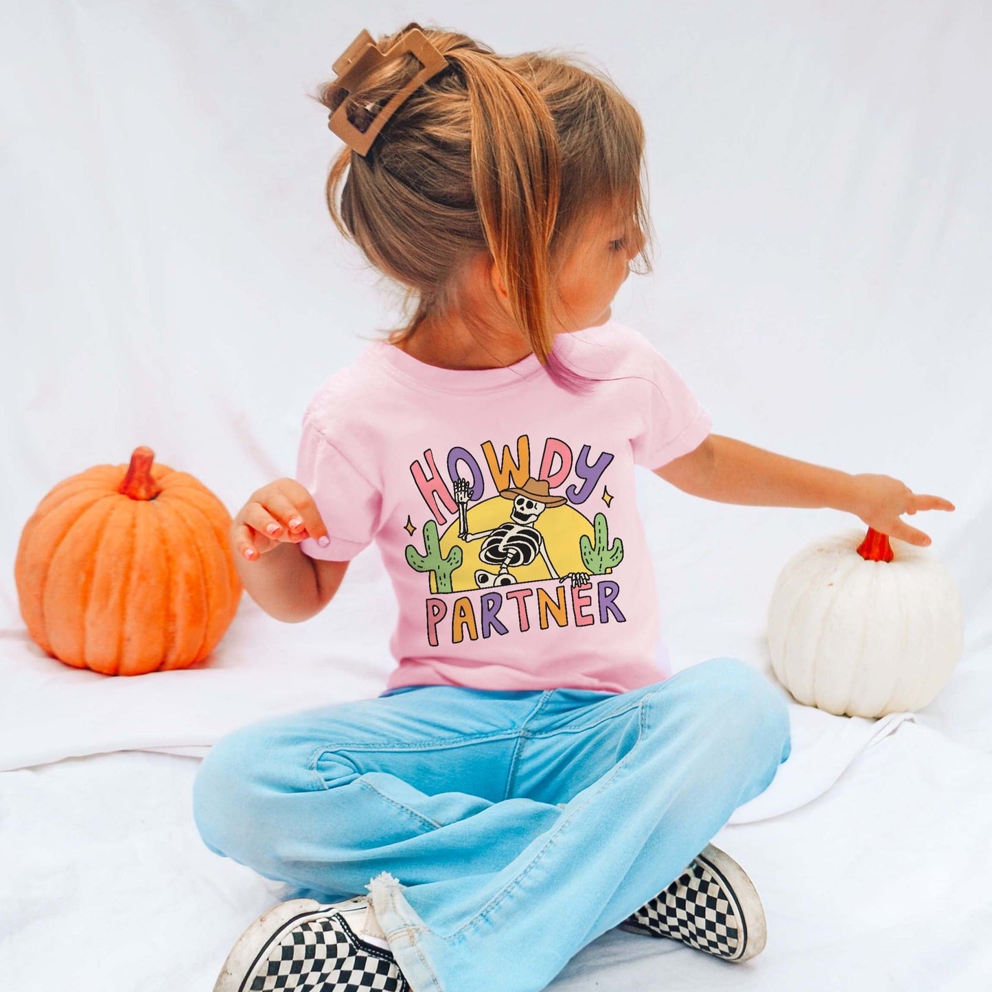 'Howdy Partner' Skeleton Kid's Halloween T-shirt