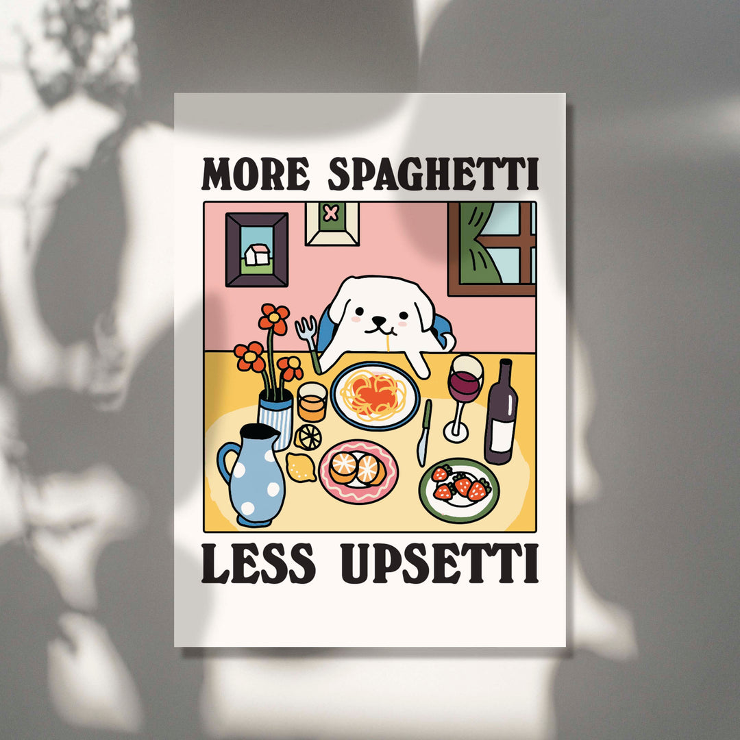 'More Spaghetti' Dog Print