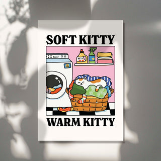 'Soft Kitty Warm Kitty' Cat Print