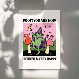 Untired and Very Happy Frog Print