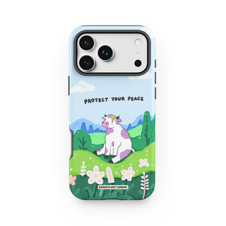 Protect Your Peace Cow Phone Case