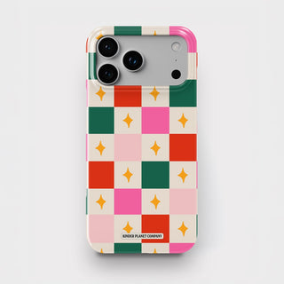 Retro Checkerboard Snap Phone Case