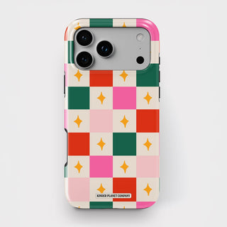Retro Checkerboard Tough Phone Case