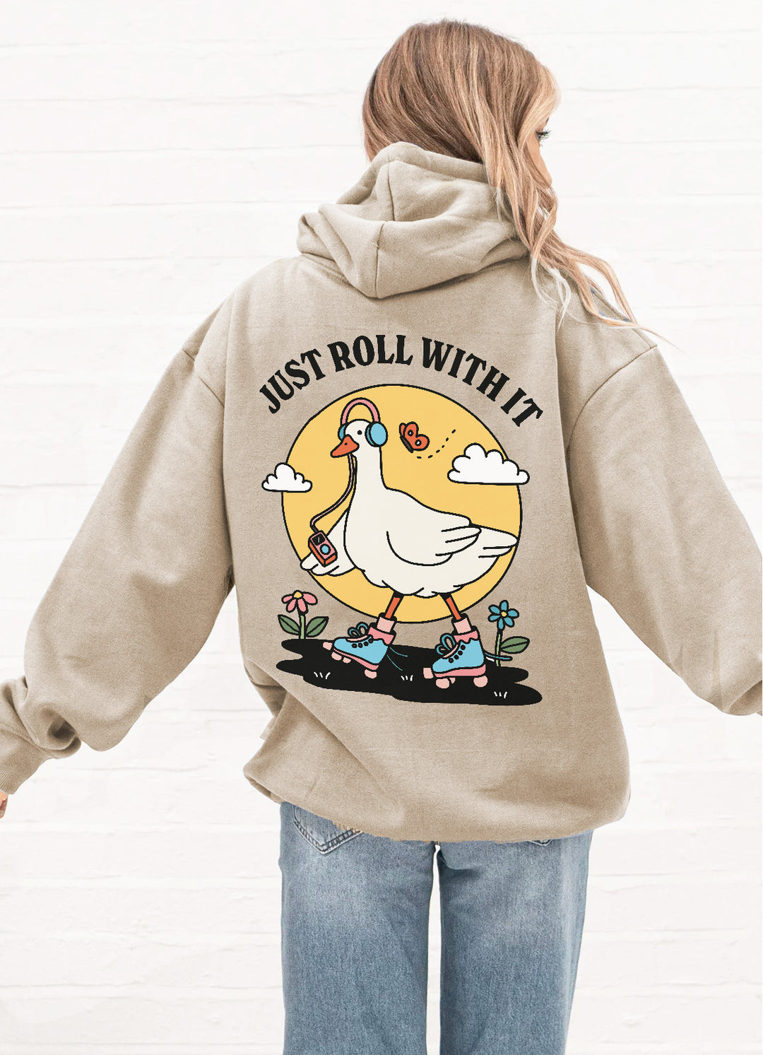 'Just roll with it' Goose Hoodie