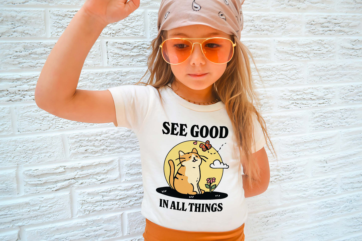 'See Good in all Things' Kid's Cat T-shirt