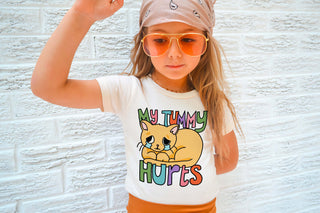 'My Tummy Hurts' Kid's Cat T-shirt