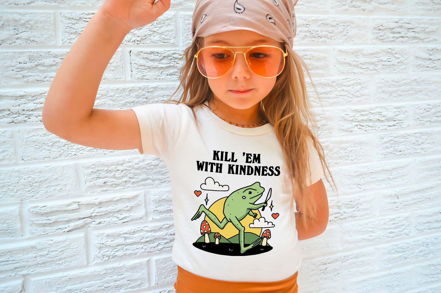 'Kill em with Kindness' Kid's Frog T-shirt
