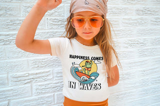 'Happiness in Waves' Kid's Frog T-shirt