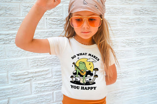 'what makes you Happy' Kid's Frog T-shirt