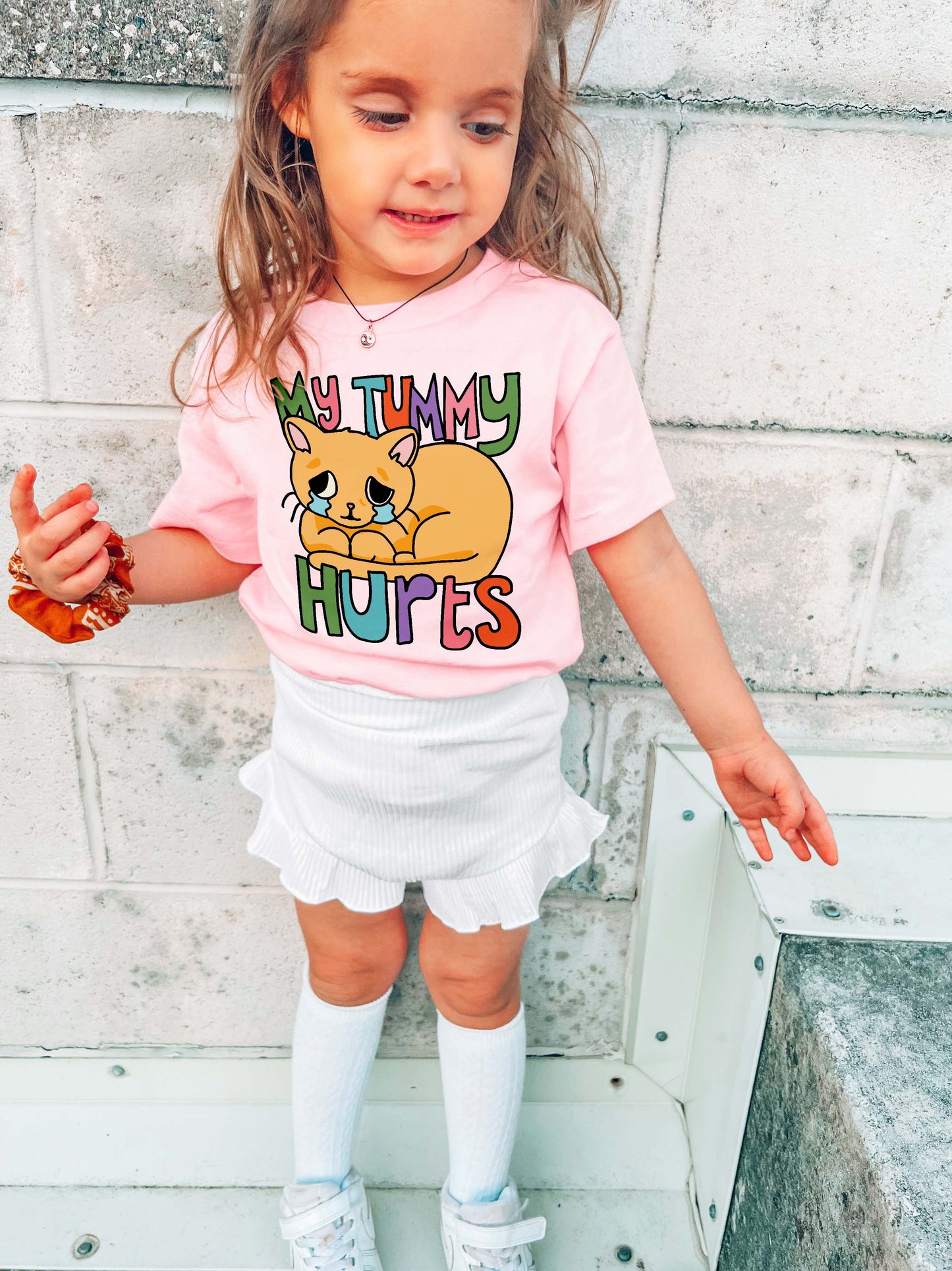 'My Tummy Hurts' Kid's Cat T-shirt
