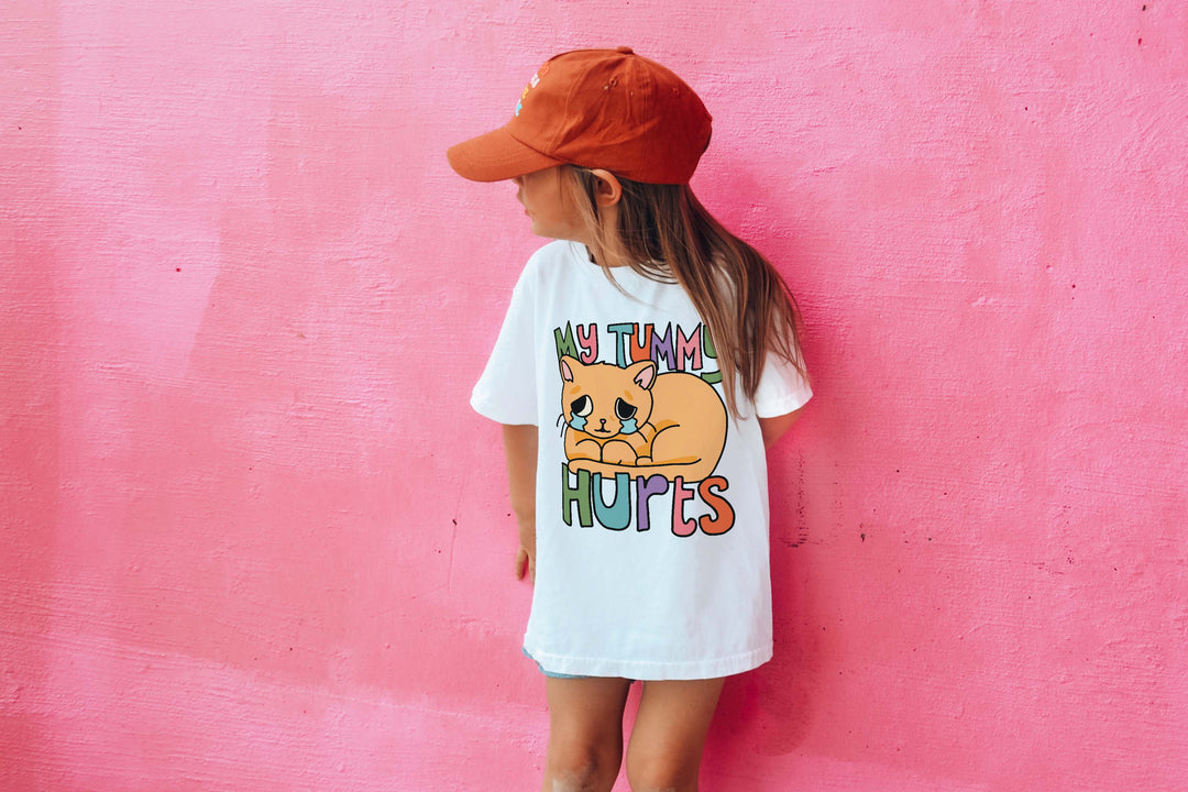 'My Tummy Hurts' Kid's Cat T-shirt