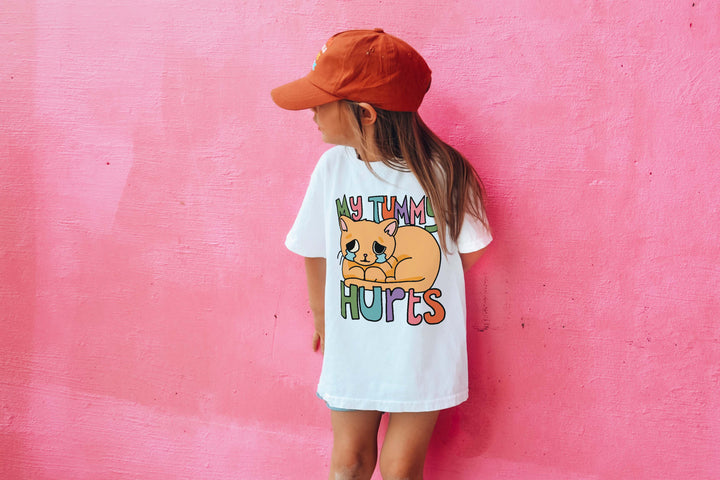 'My Tummy Hurts' Kid's Cat T-shirt