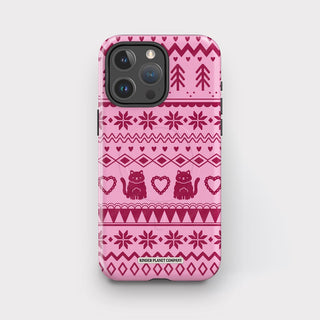Sugarplum Knitted Cats Tough Magsafe Phone Case