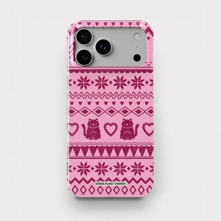 Sugarplum Knitted Cats Snap Phone Case