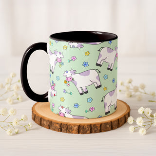 Taste the Flowers Cow Mug